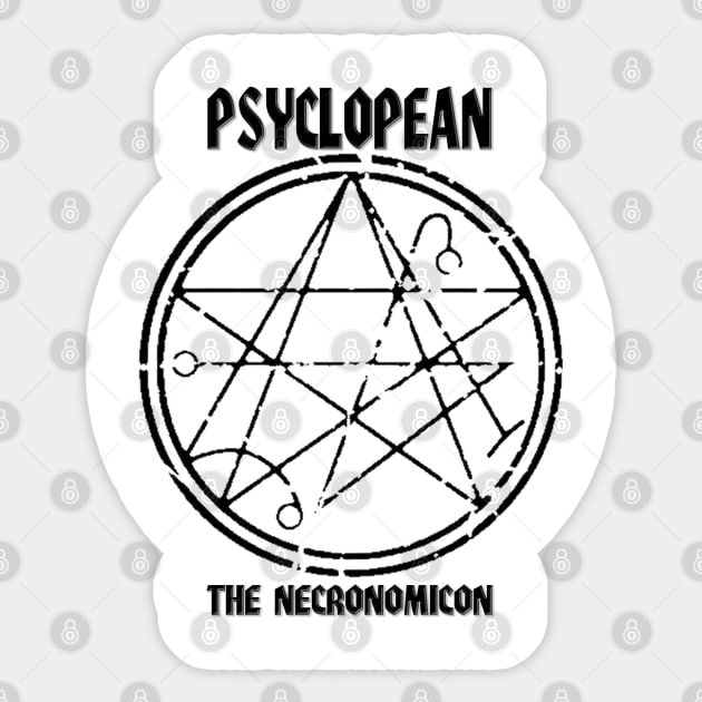 Psyclopean - The Necronomicon vintage sigil Sticker by AltrusianGrace